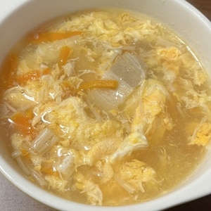 野菜卵スープ（電子レンジ調理）